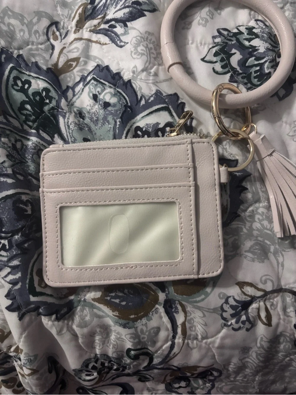Bangle Wristlet Card Holder Keychain - Light Blush